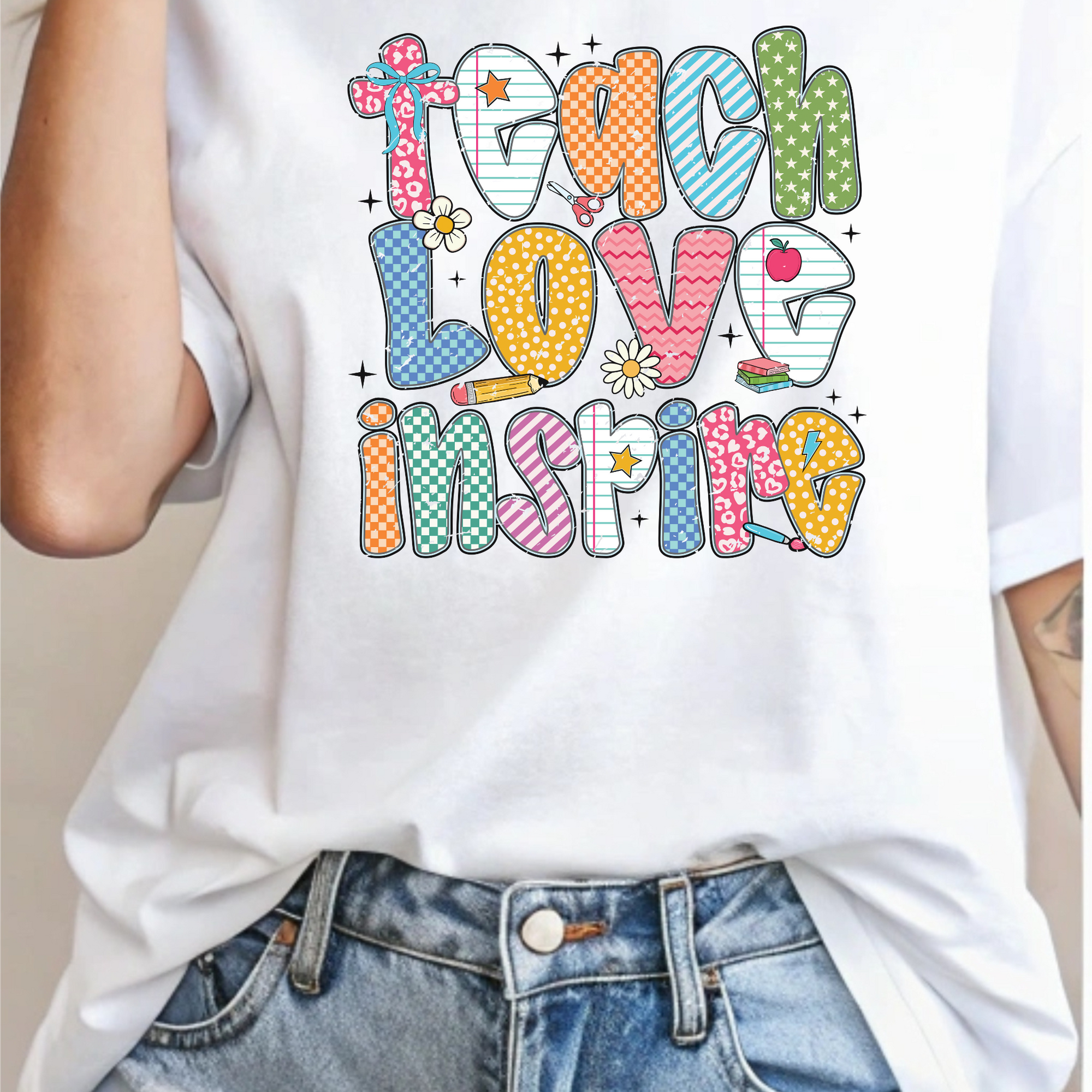 Teach Love Inspire-DTF Print (Sheet)