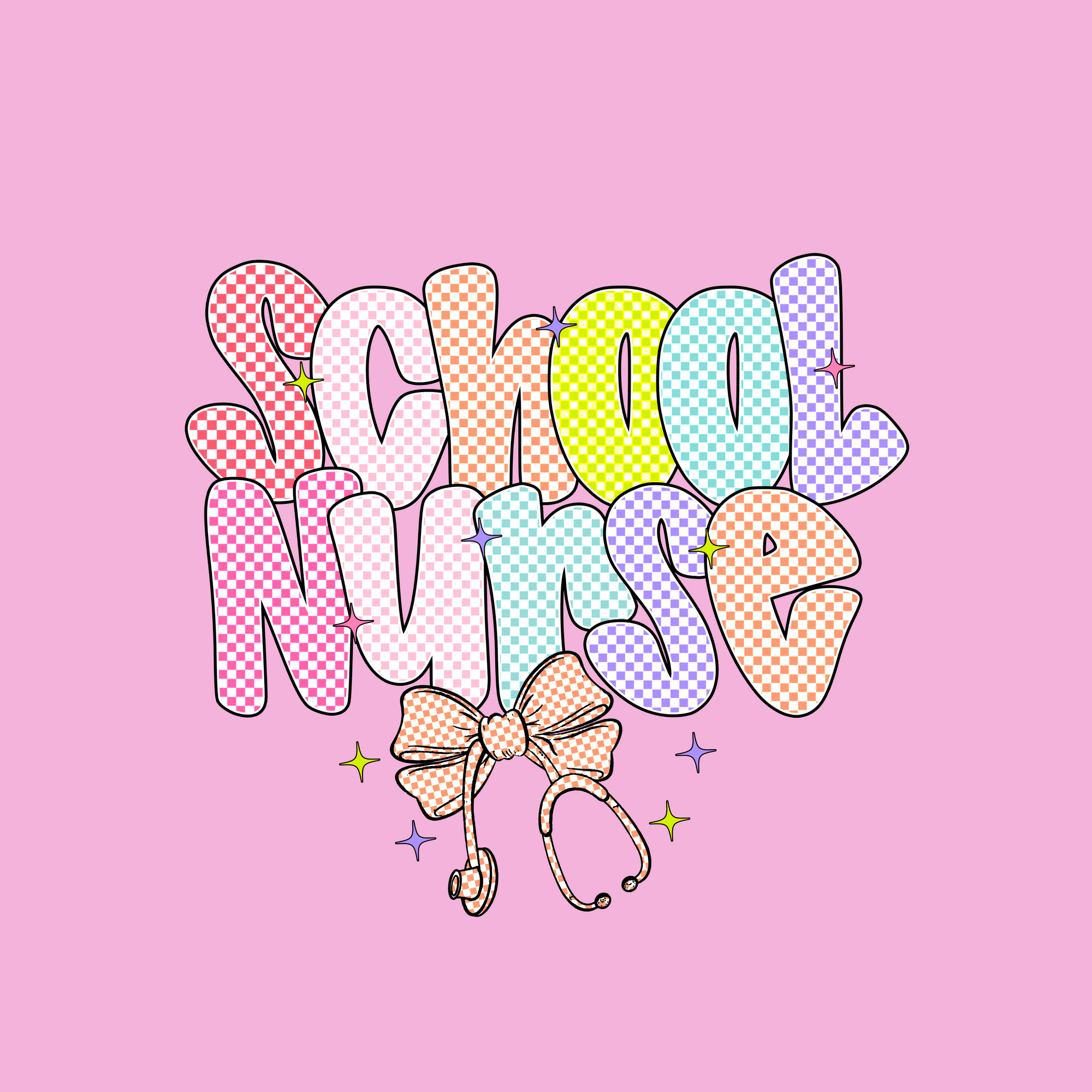 School Nurse Preppy design -DTF print