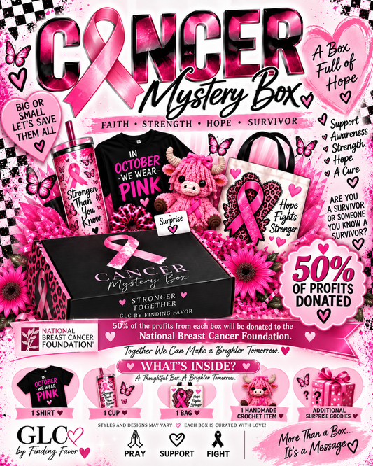 Cancer Awareness Mystery Box – Faith, Strength & Hope