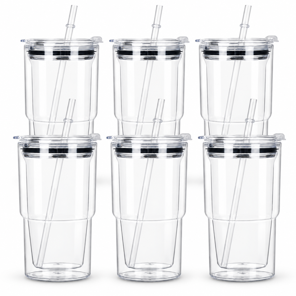 18 oz Blank Plastic Snow Globe Tumbler – Pre-Drilled