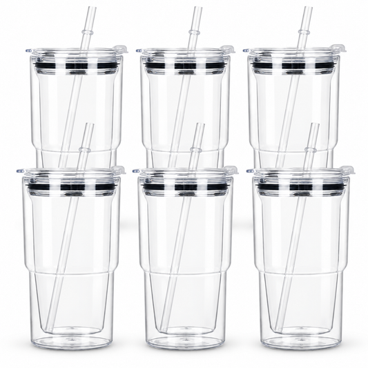 18 oz Blank Plastic Snow Globe Tumbler – Pre-Drilled