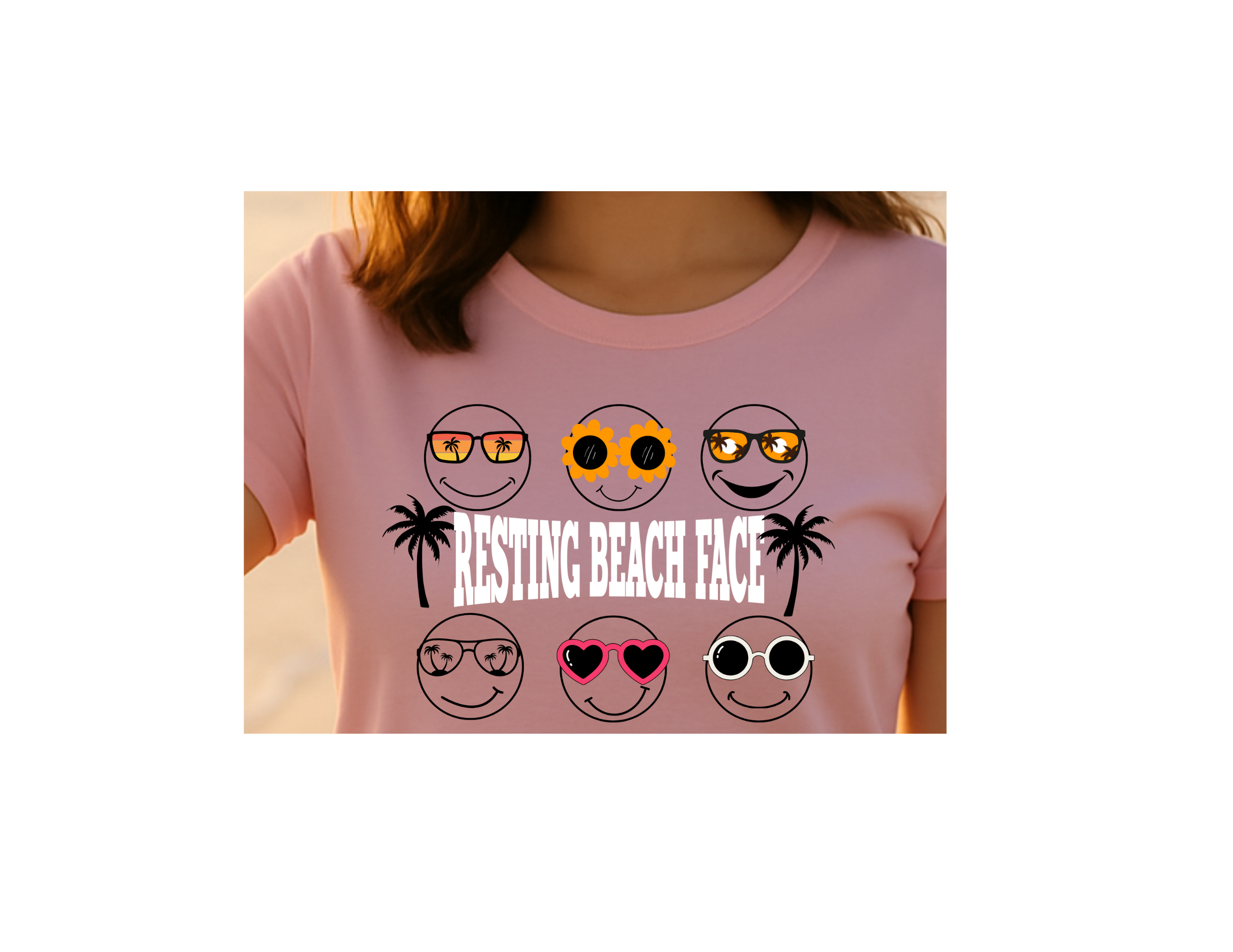 Resting Beach face-DTF Print
